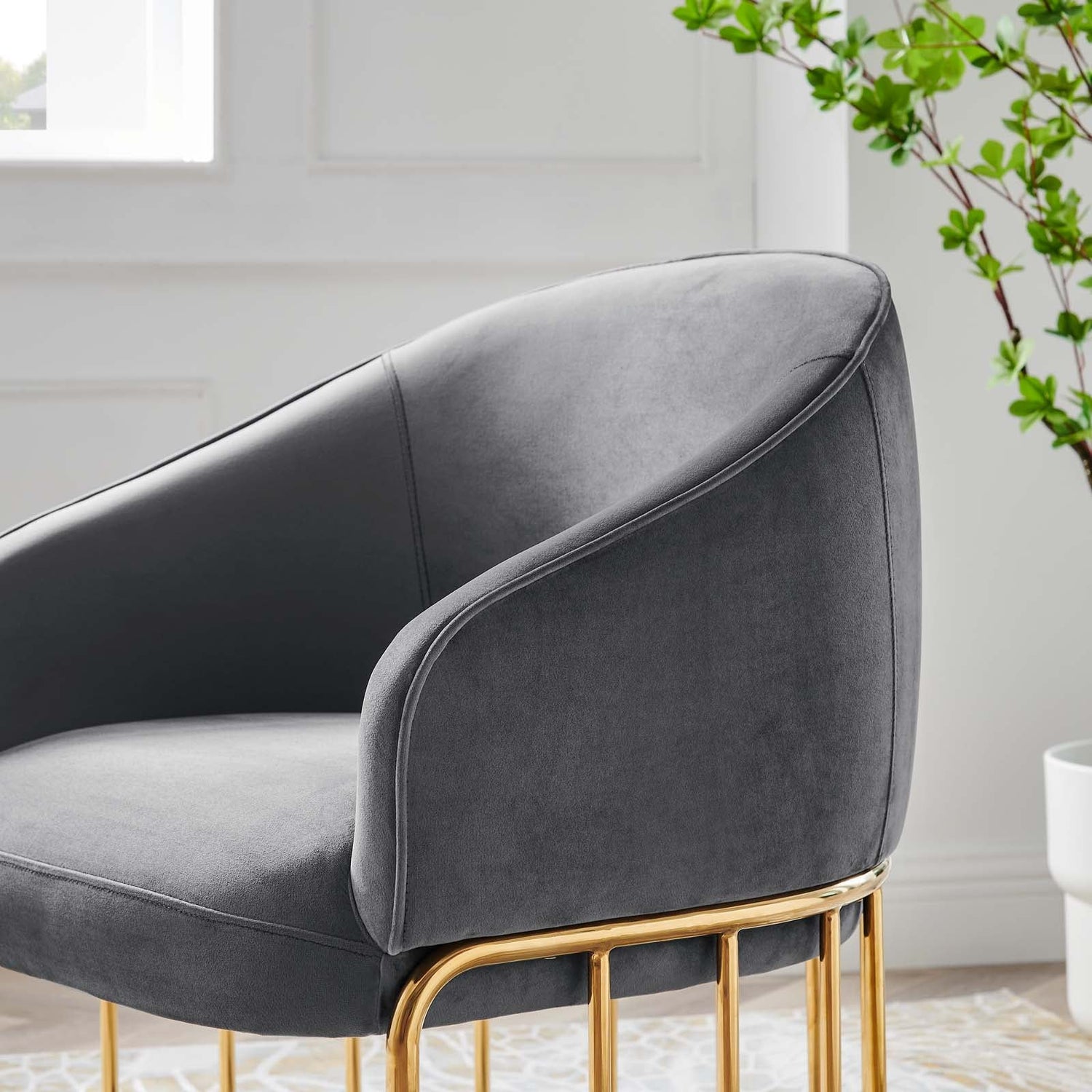 Legacy Performance Velvet Armchair By HouseBean