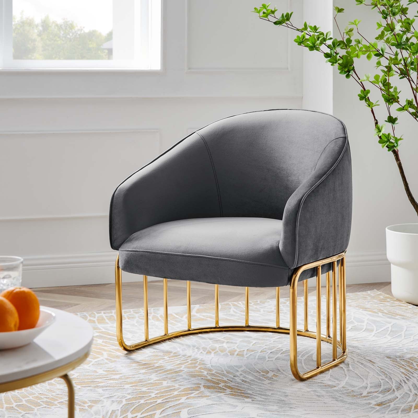 Legacy Performance Velvet Armchair By HouseBean