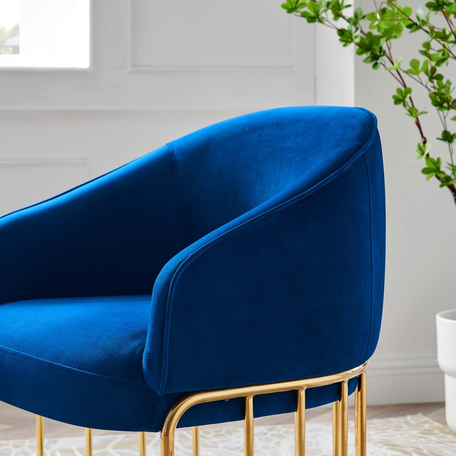 Legacy Performance Velvet Armchair By HouseBean