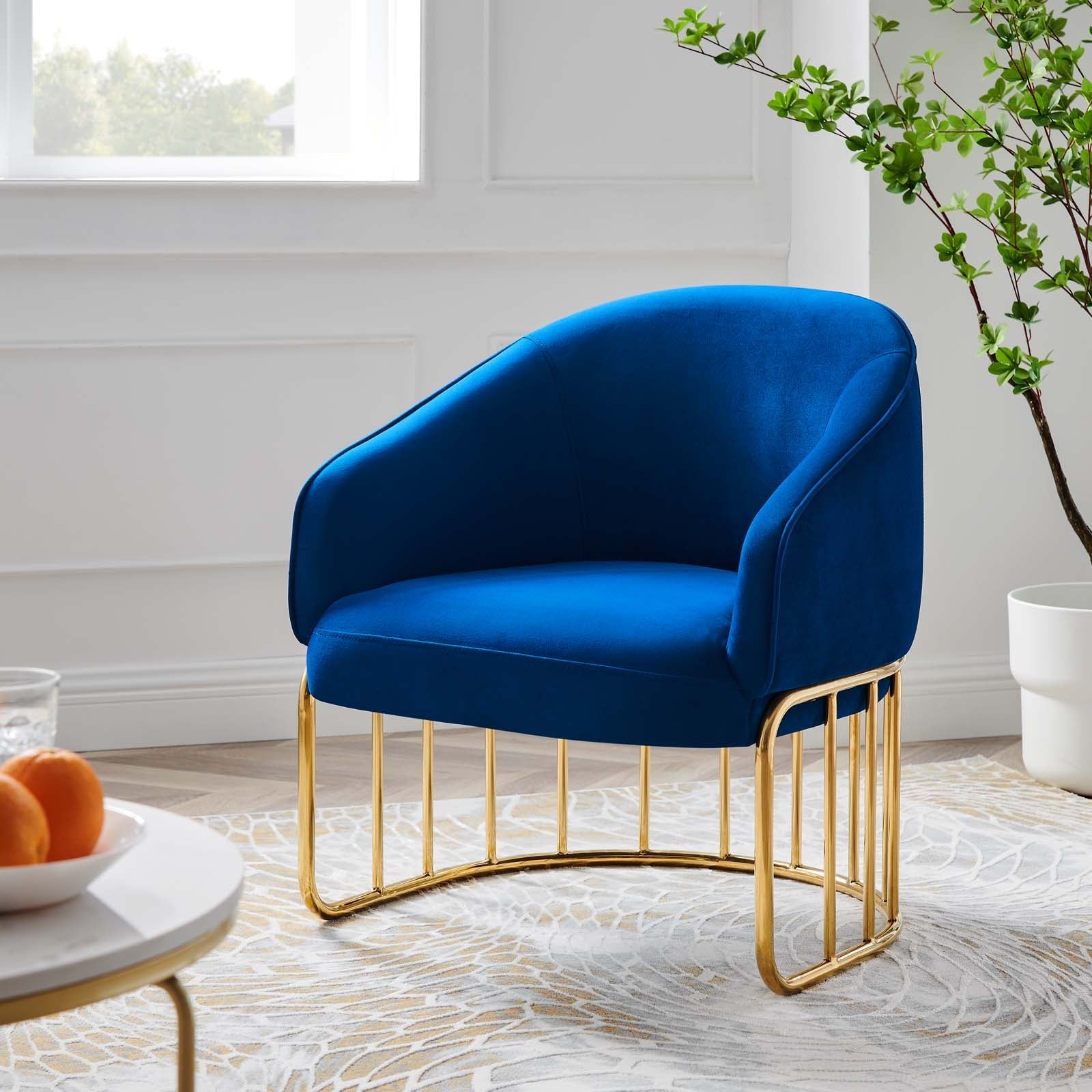 Legacy Performance Velvet Armchair By HouseBean