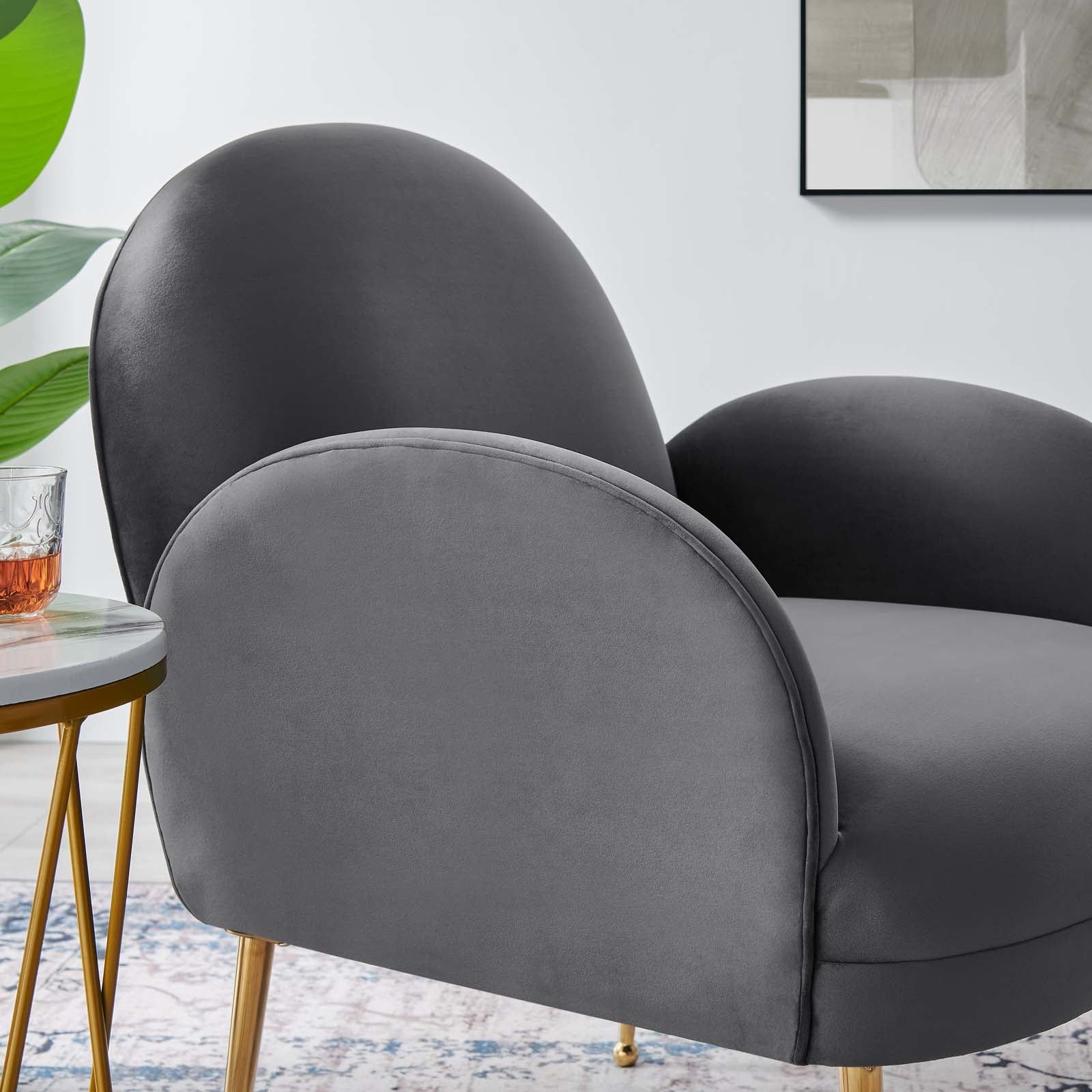 Transcend Performance Velvet Armchair By HouseBean