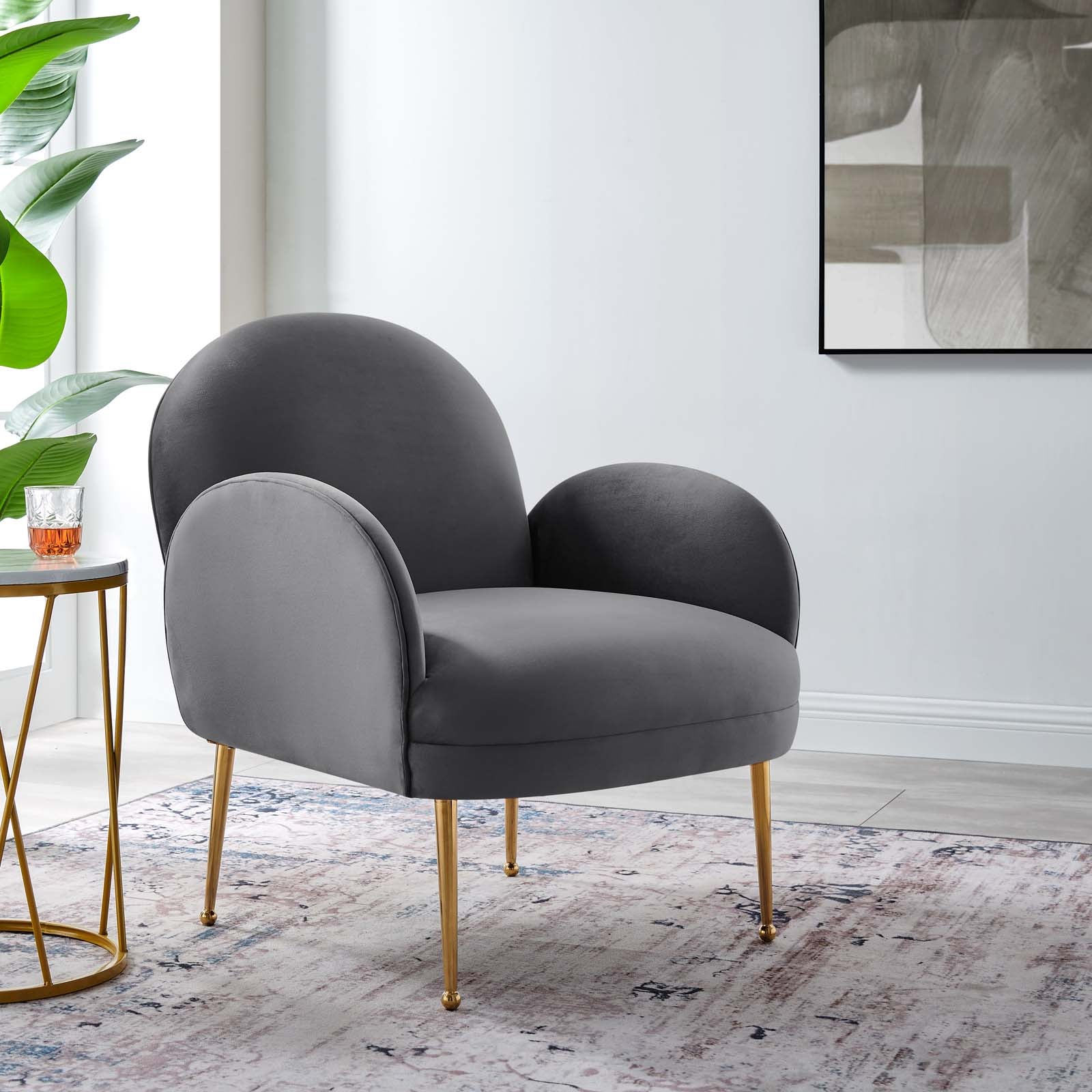 Transcend Performance Velvet Armchair By HouseBean