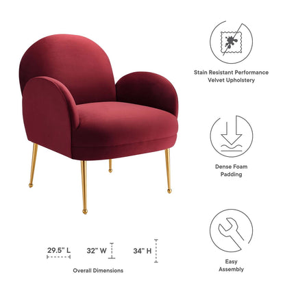 Transcend Performance Velvet Armchair By HouseBean