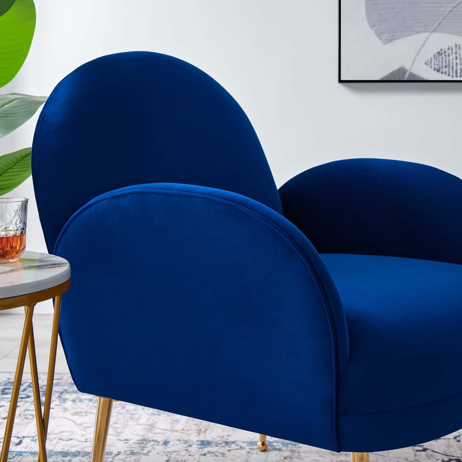 Transcend Performance Velvet Armchair By HouseBean