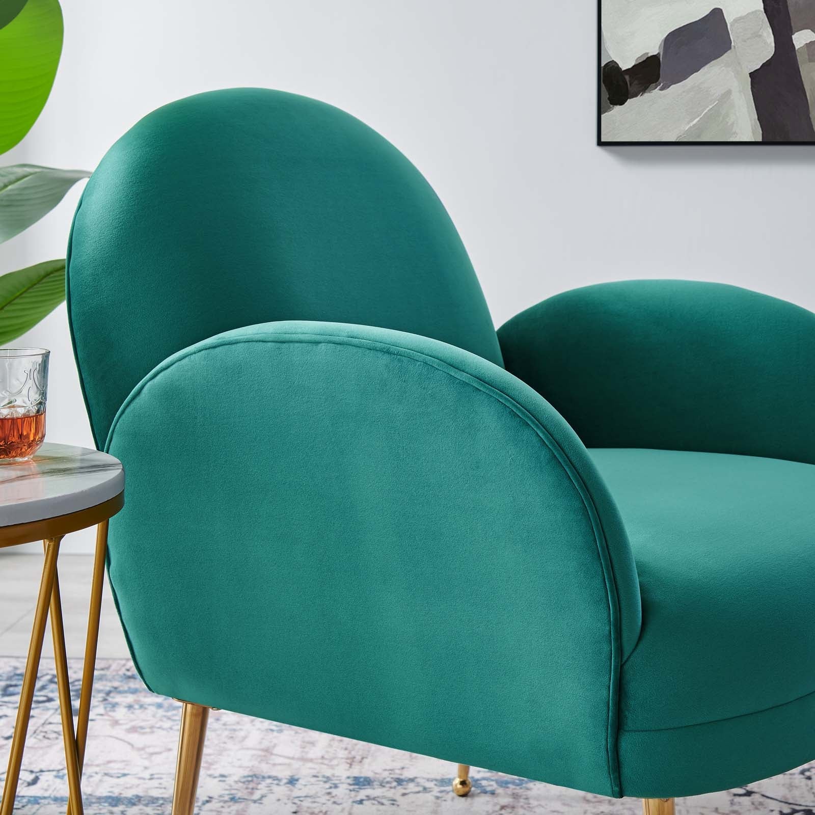 Transcend Performance Velvet Armchair By HouseBean