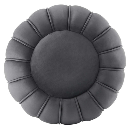 Celebrate Channel Tufted Performance Velvet Ottoman By HouseBean