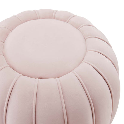 Celebrate Channel Tufted Performance Velvet Ottoman By HouseBean