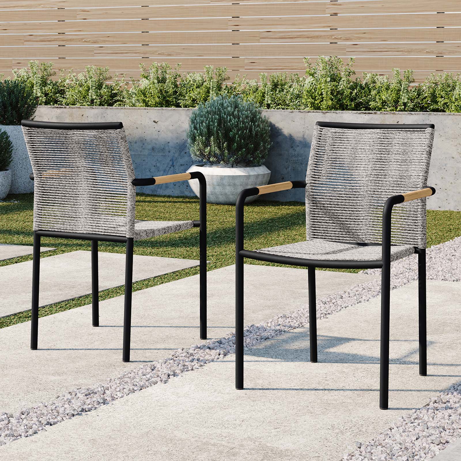 Serenity Outdoor Patio Armchairs Set of 2 By HouseBean