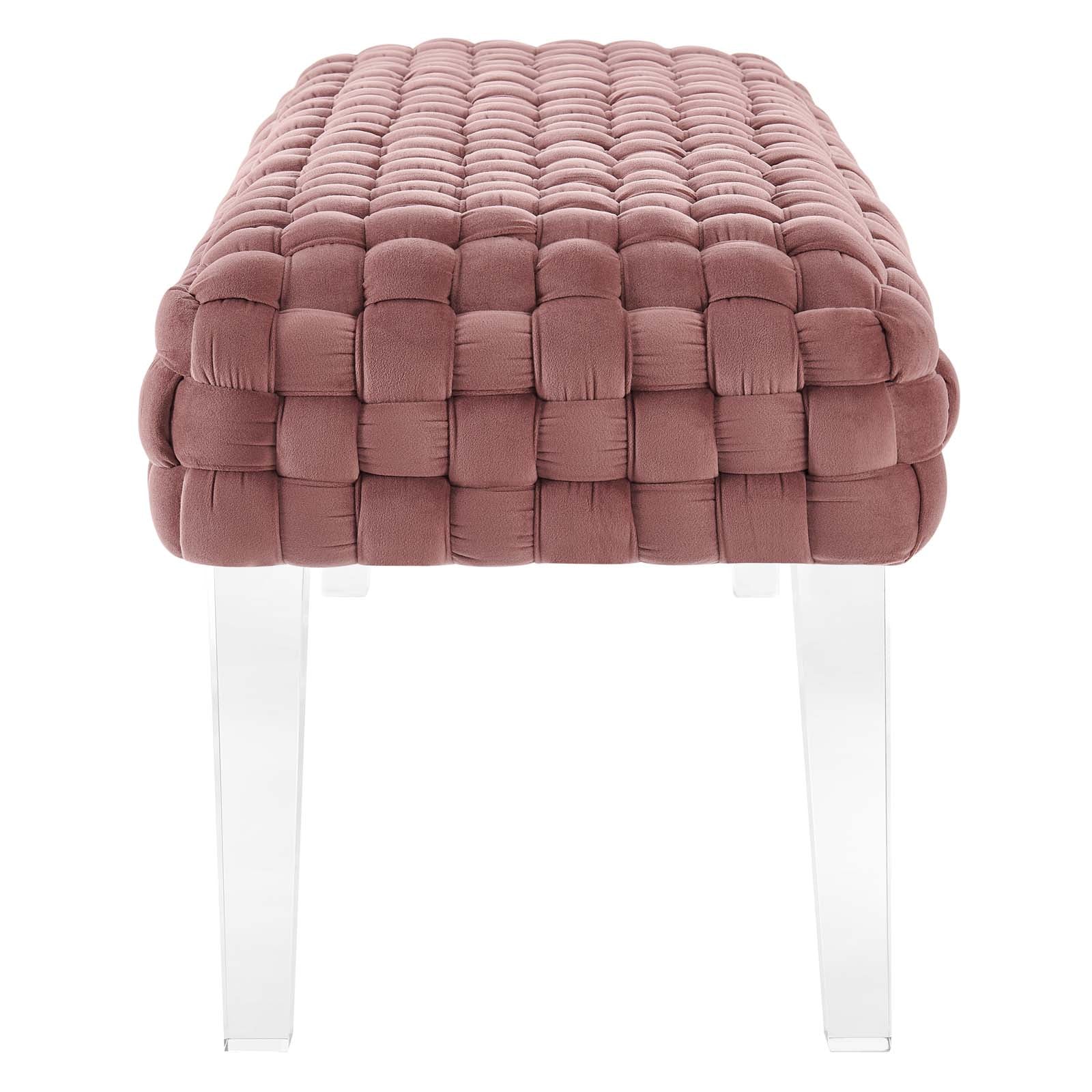 Prologue Woven Performance Velvet Ottoman By HouseBean