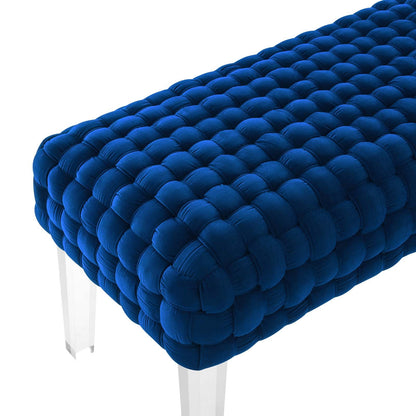 Prologue Woven Performance Velvet Ottoman By HouseBean