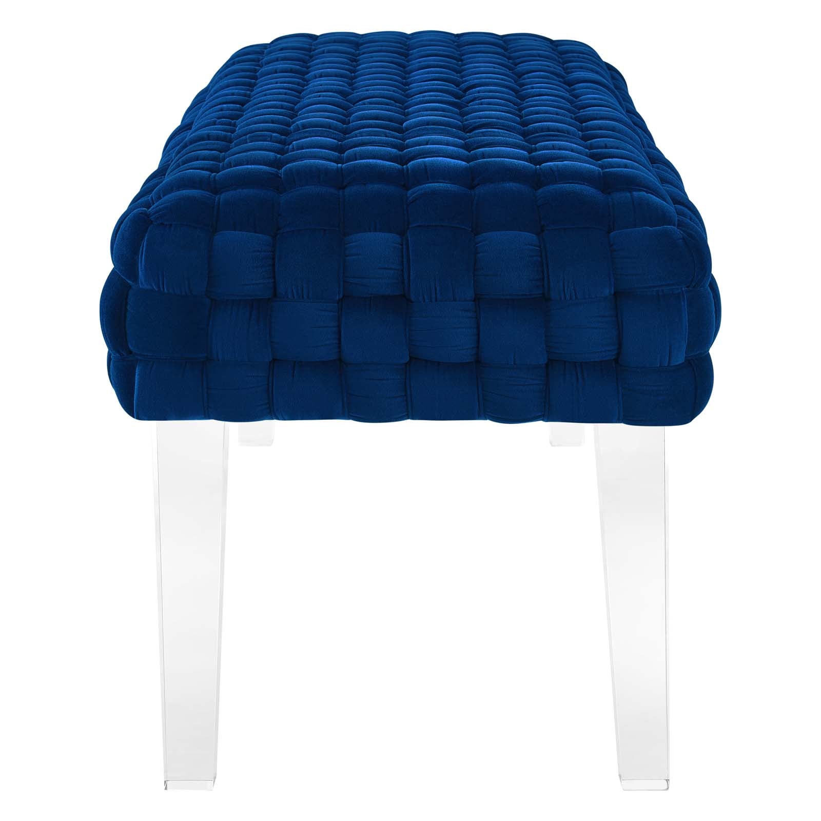 Prologue Woven Performance Velvet Ottoman By HouseBean