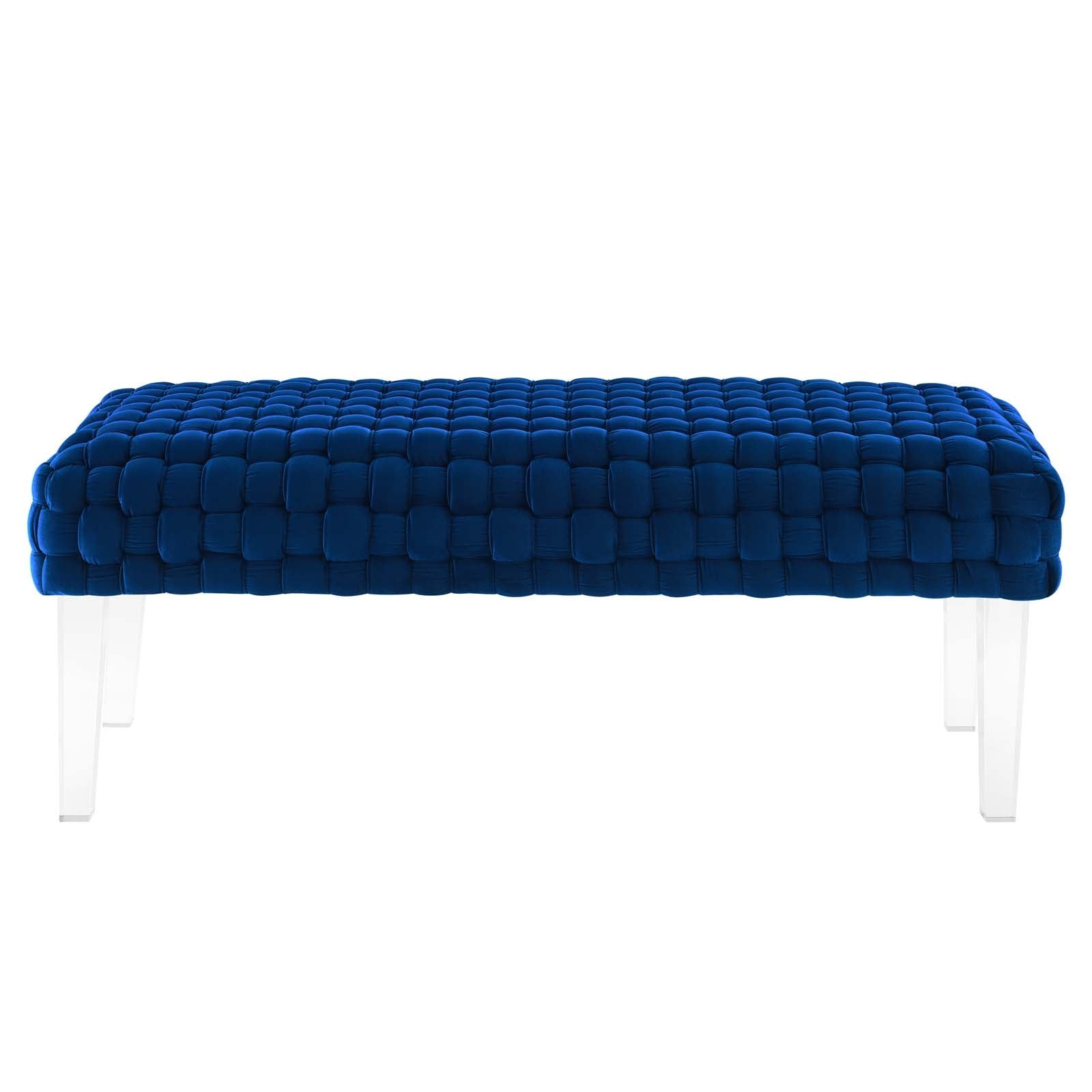 Prologue Woven Performance Velvet Ottoman By HouseBean