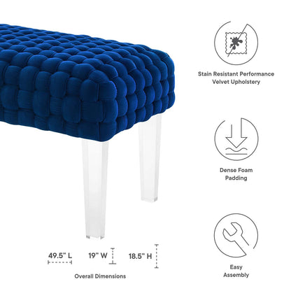 Prologue Woven Performance Velvet Ottoman By HouseBean