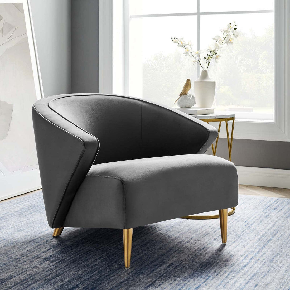 Odyssey Performance Velvet Armchair By HouseBean