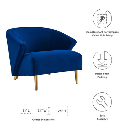 Odyssey Performance Velvet Armchair By HouseBean