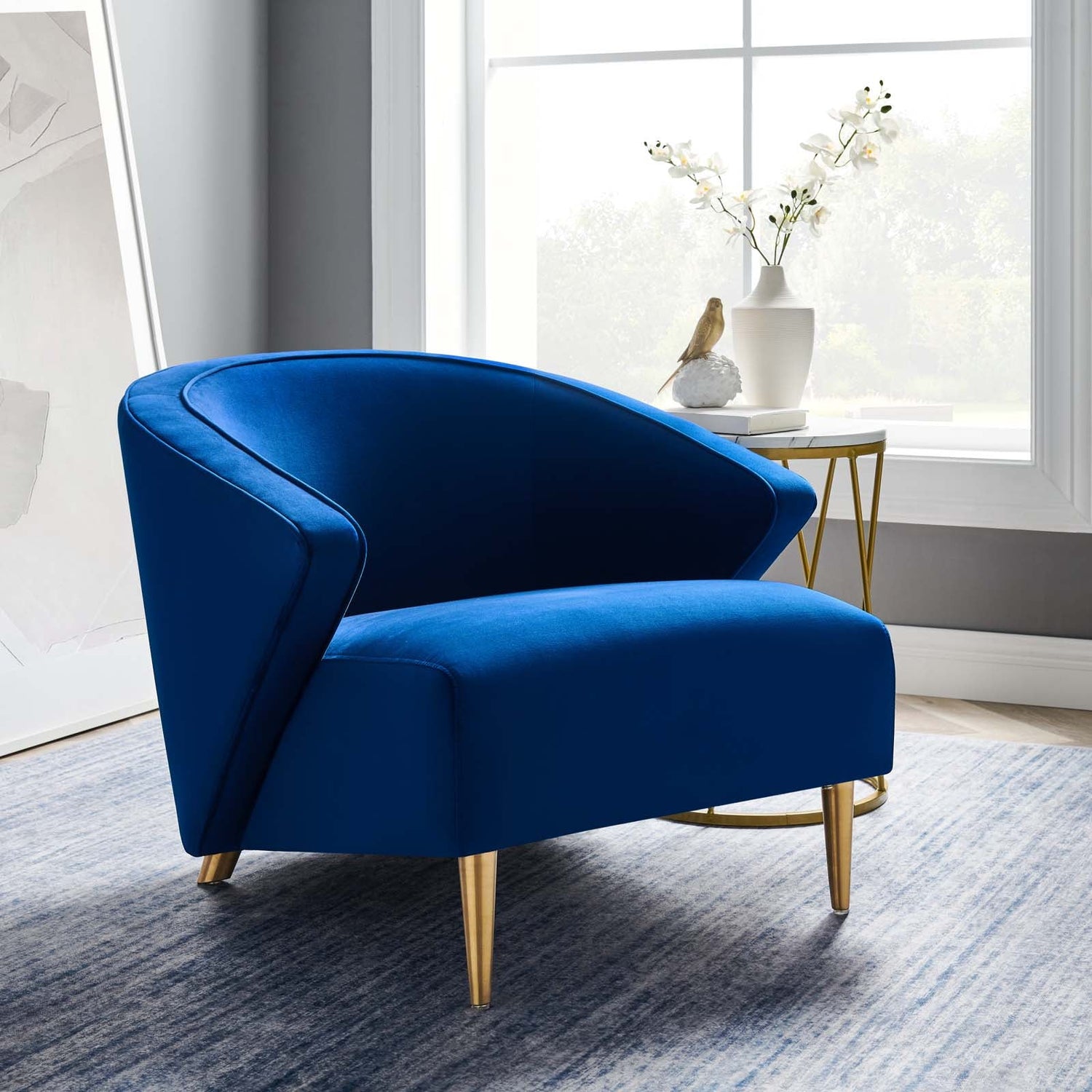 Odyssey Performance Velvet Armchair By HouseBean