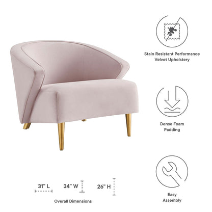 Odyssey Performance Velvet Armchair By HouseBean