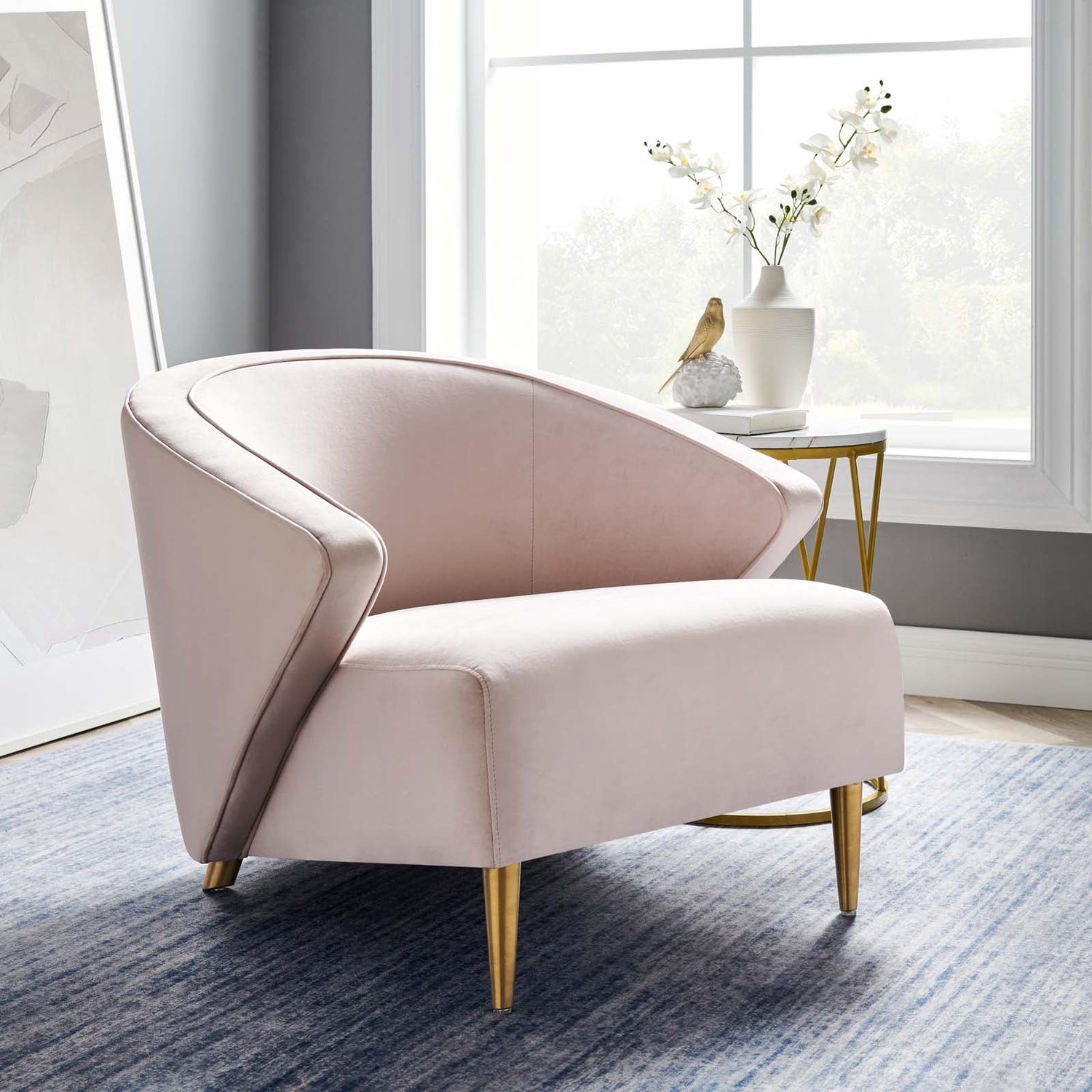 Odyssey Performance Velvet Armchair By HouseBean