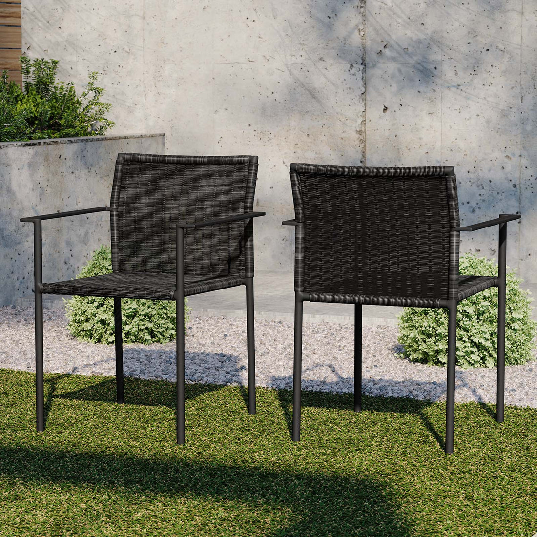 Lagoon Outdoor Patio Dining Armchairs Set of 2 By HouseBean