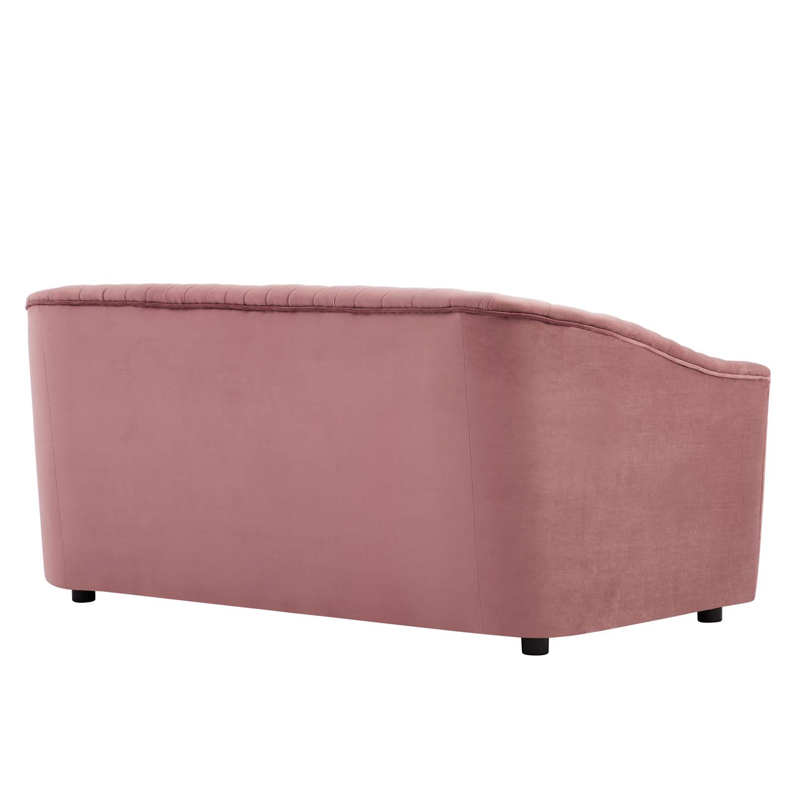 Announce Performance Velvet Channel Tufted Loveseat By HouseBean