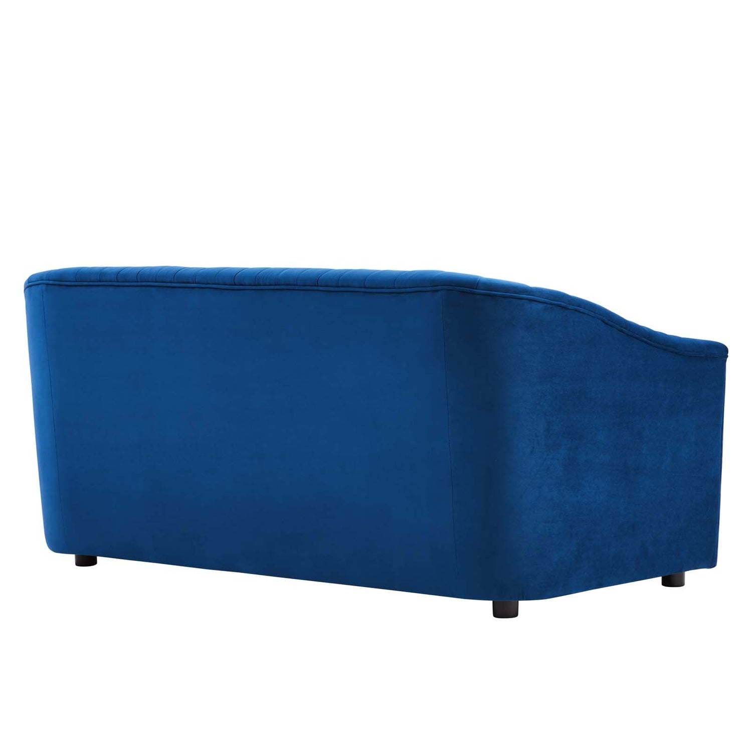 Announce Performance Velvet Channel Tufted Loveseat By HouseBean