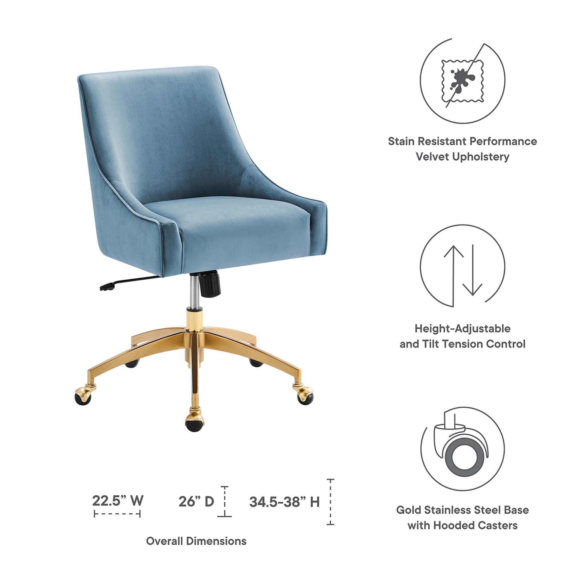 Discern Performance Velvet Office Chair by Modway