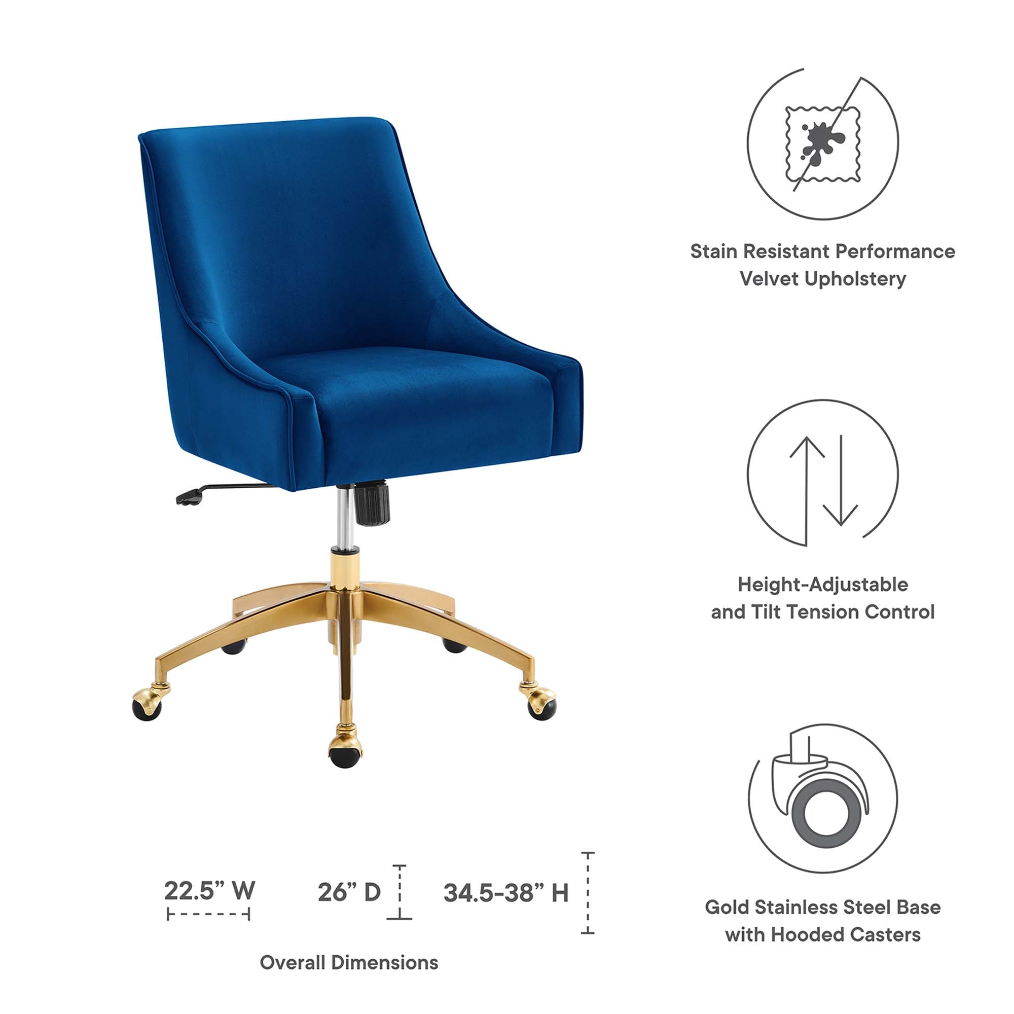 Discern Performance Velvet Office Chair by Modway