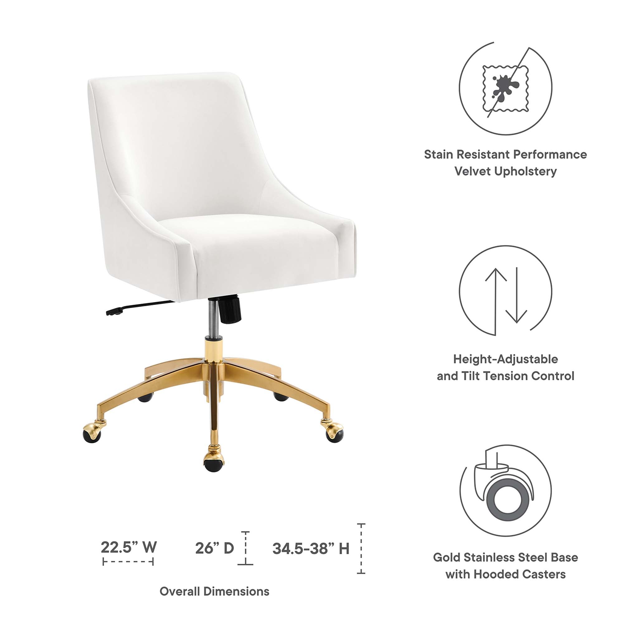 Discern Performance Velvet Office Chair by Modway