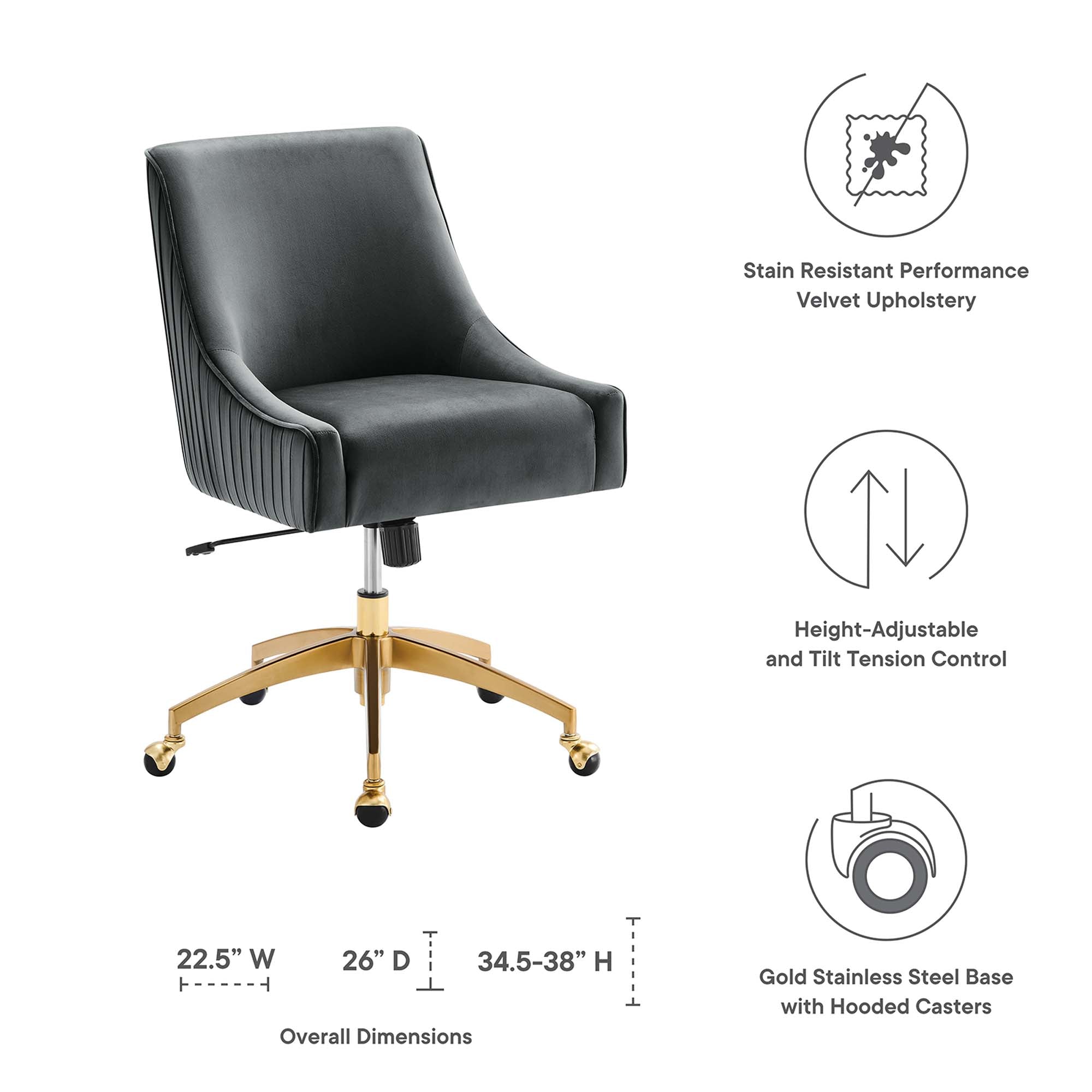 Discern Performance Velvet Office Chair by Modway