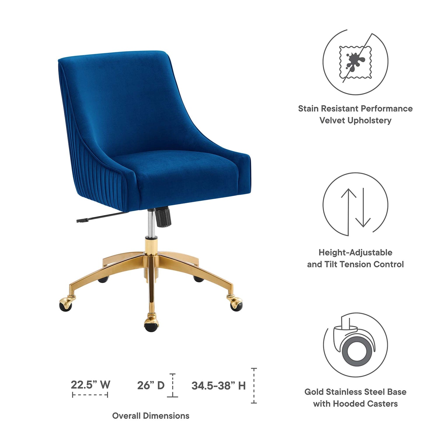 Discern Performance Velvet Office Chair by Modway