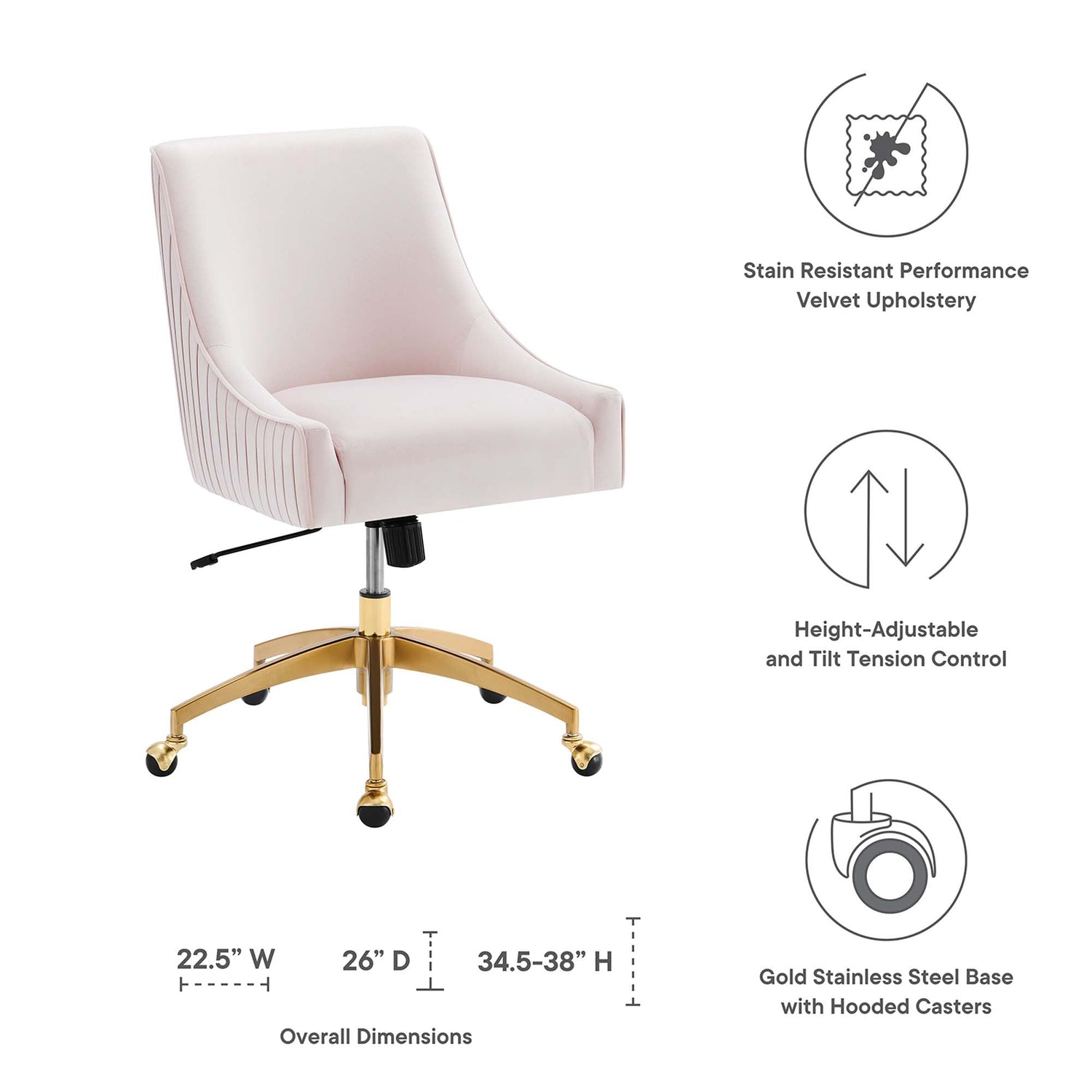 Discern Performance Velvet Office Chair by Modway