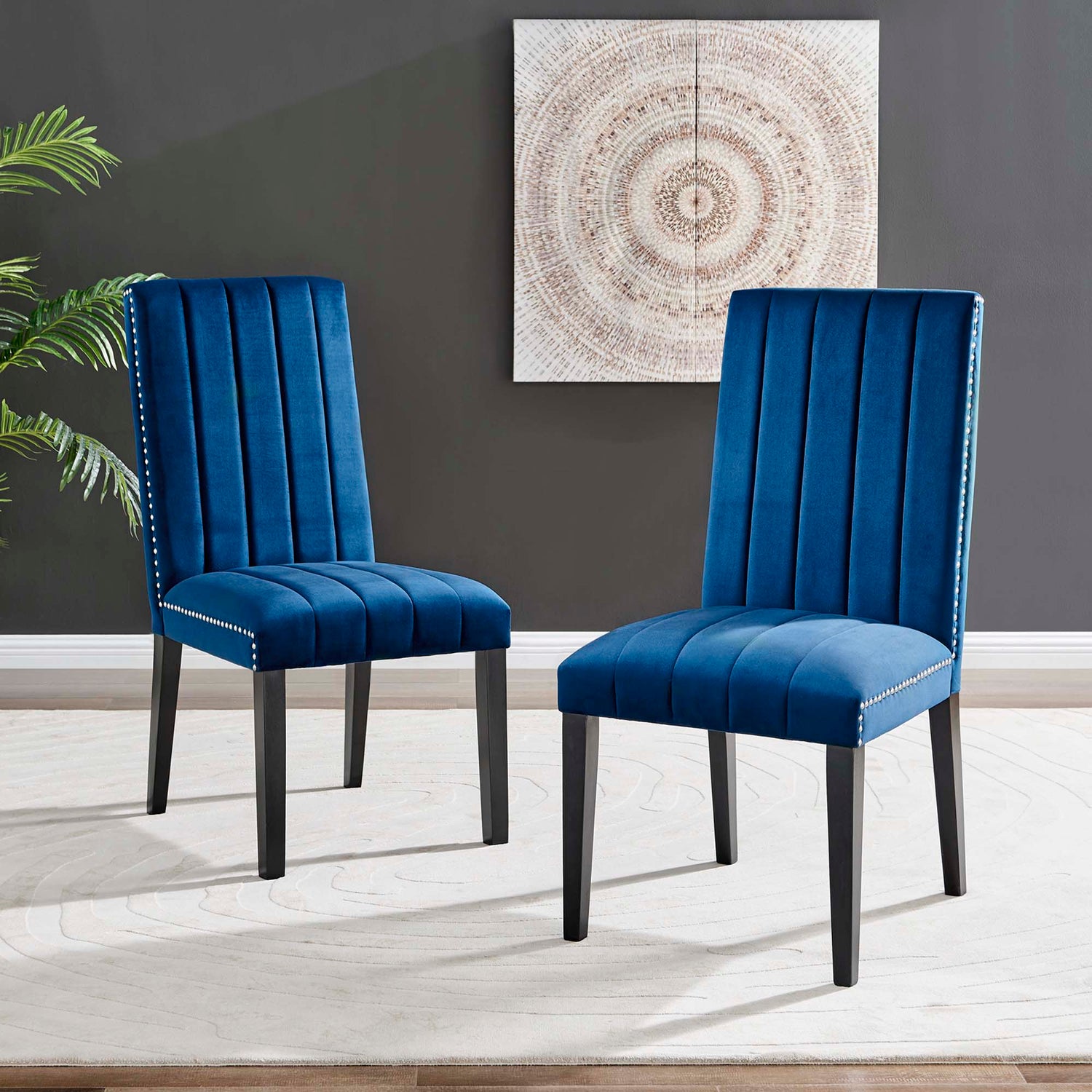 Catalyst Performance Velvet Dining Side Chairs - Set of 2 by Modway
