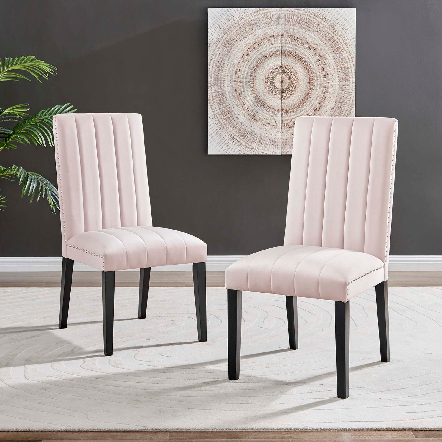 Catalyst Performance Velvet Dining Side Chairs - Set of 2 by Modway