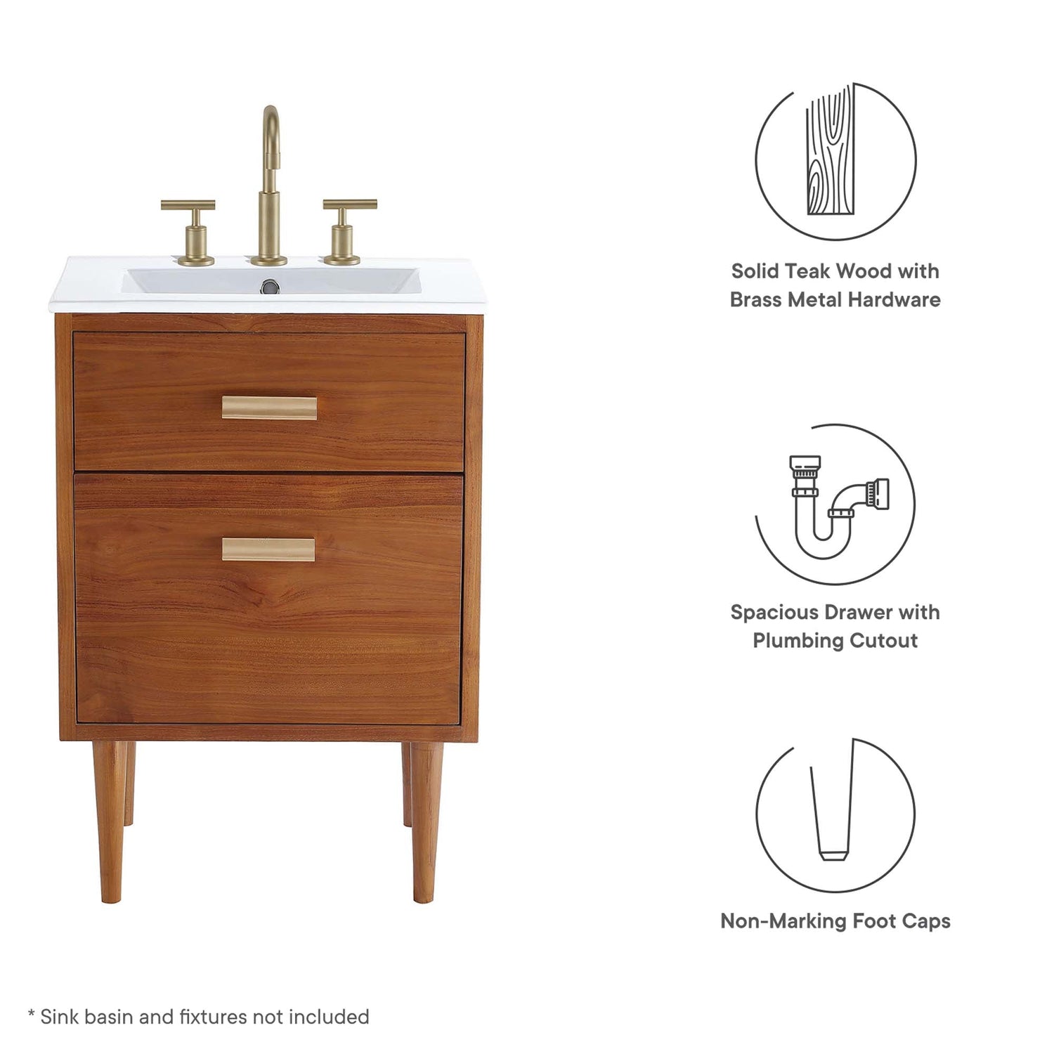 Cassia Bathroom Cabinet Basin Not Included by Modway