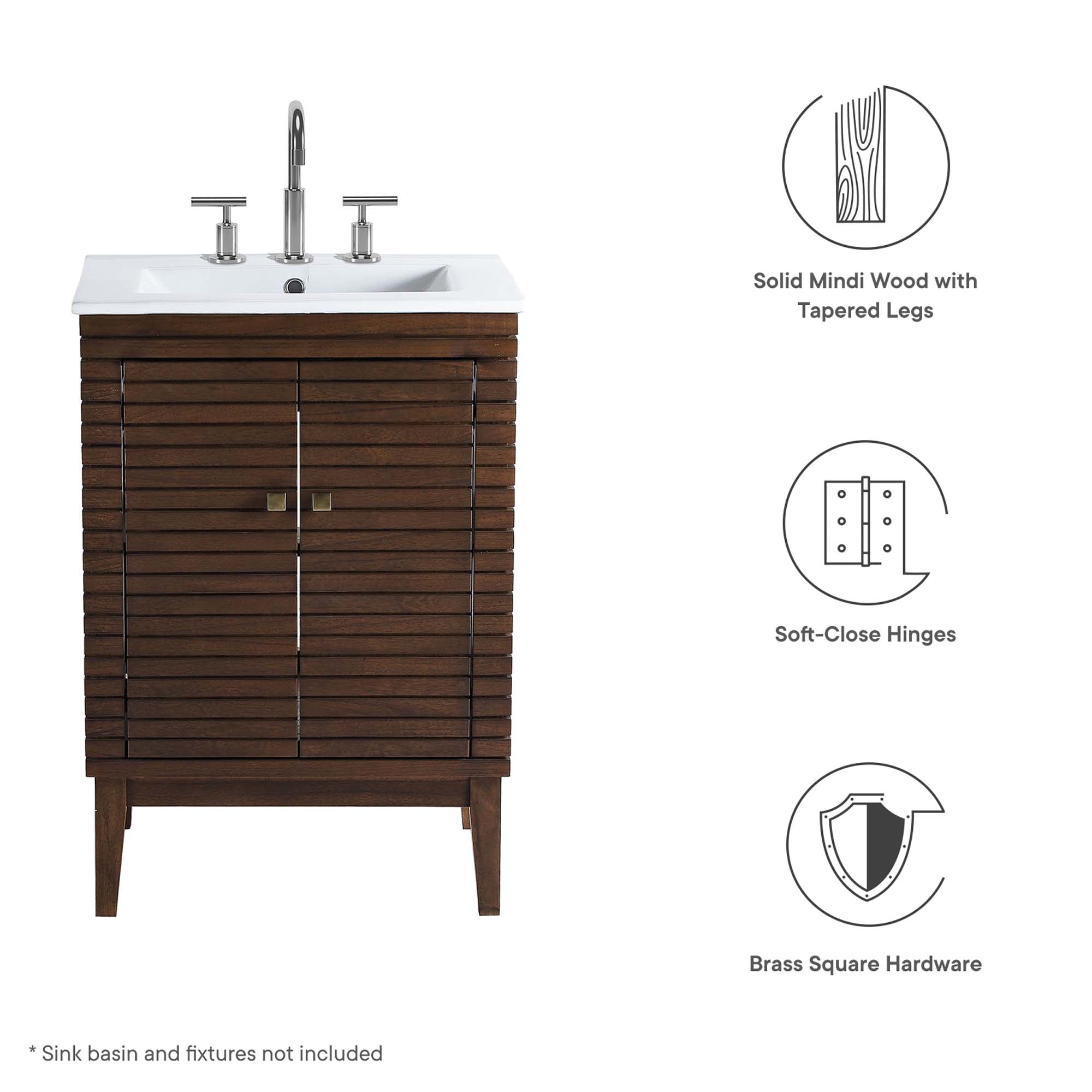Ledger Bathroom Cabinet Basin Not Included by Modway