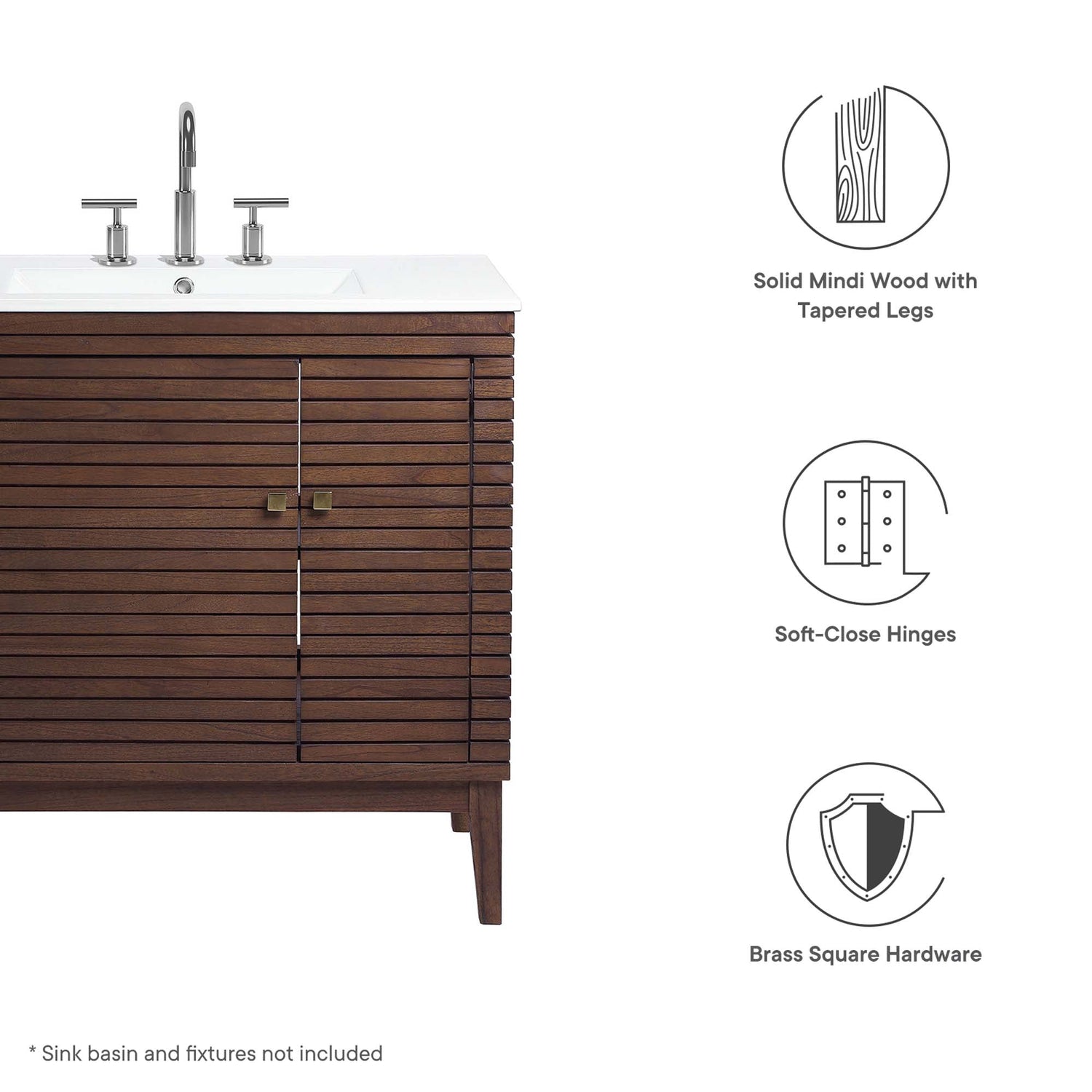 Ledger Bathroom Cabinet Basin Not Included by Modway