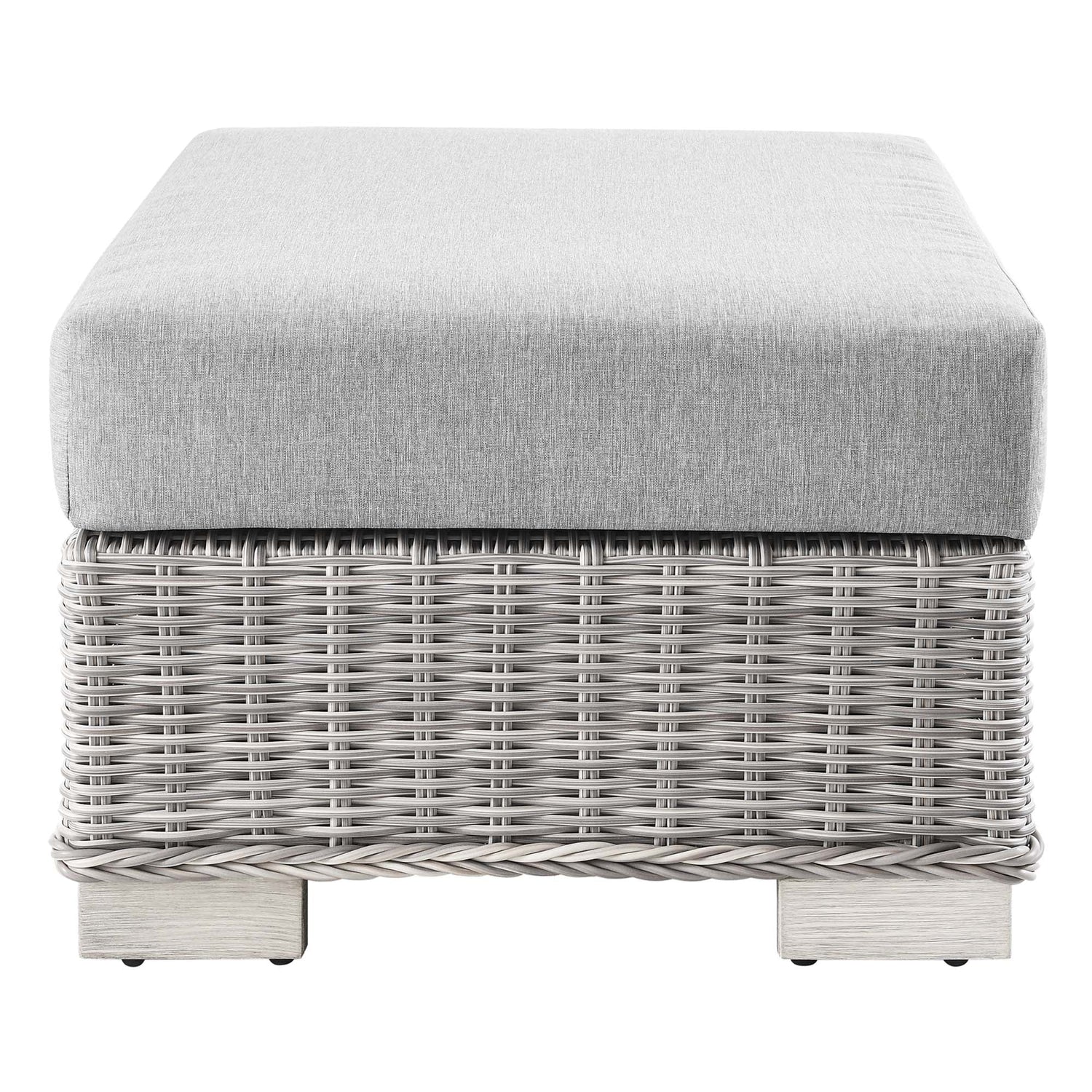 Conway 2-Piece Outdoor Patio Wicker Rattan Armchair and Ottoman Set by Modway