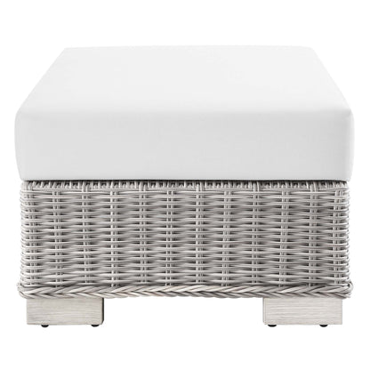 Conway 2-Piece Outdoor Patio Wicker Rattan Armchair and Ottoman Set by Modway