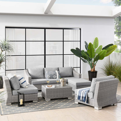Conway 5-Piece Outdoor Patio Wicker Rattan Furniture Set by Modway