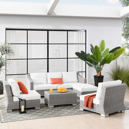 Conway 5-Piece Outdoor Patio Wicker Rattan Furniture Set by Modway