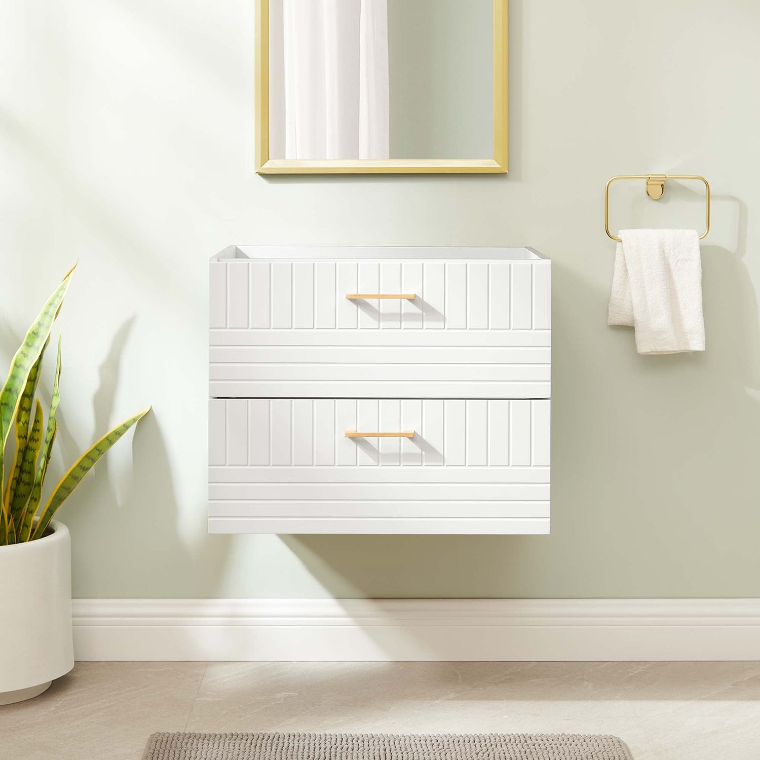 Daybreak Wall-Mount Bathroom Cabinet Basin Not Included by Modway