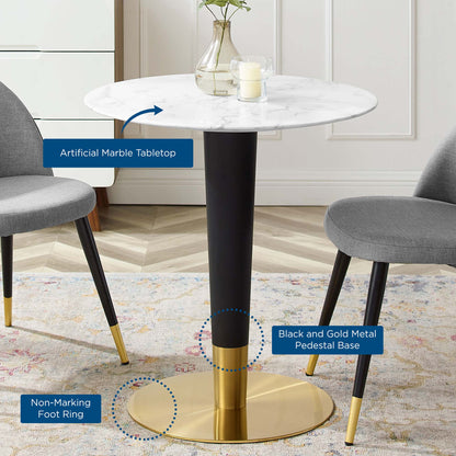 Zinque 28&quot; Artificial Marble Dining Table by Modway