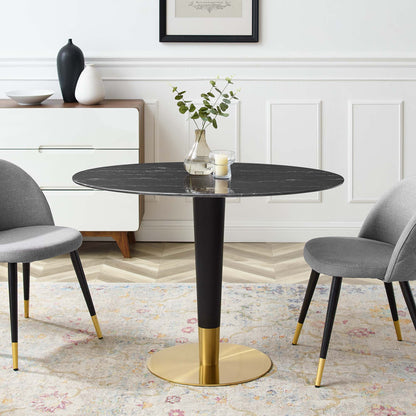 Zinque 42&quot; Oval Artificial Marble Dining Table by Modway
