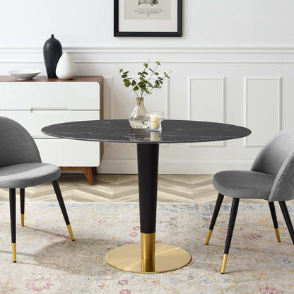 Zinque 48&quot; Oval Artificial Marble Dining Table by Modway