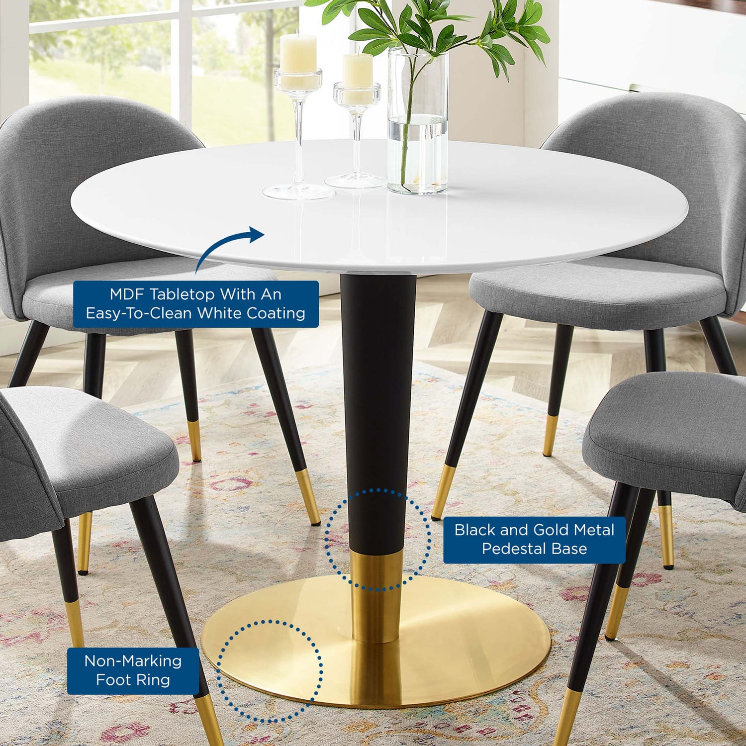 Zinque 40&quot; Dining Table by Modway