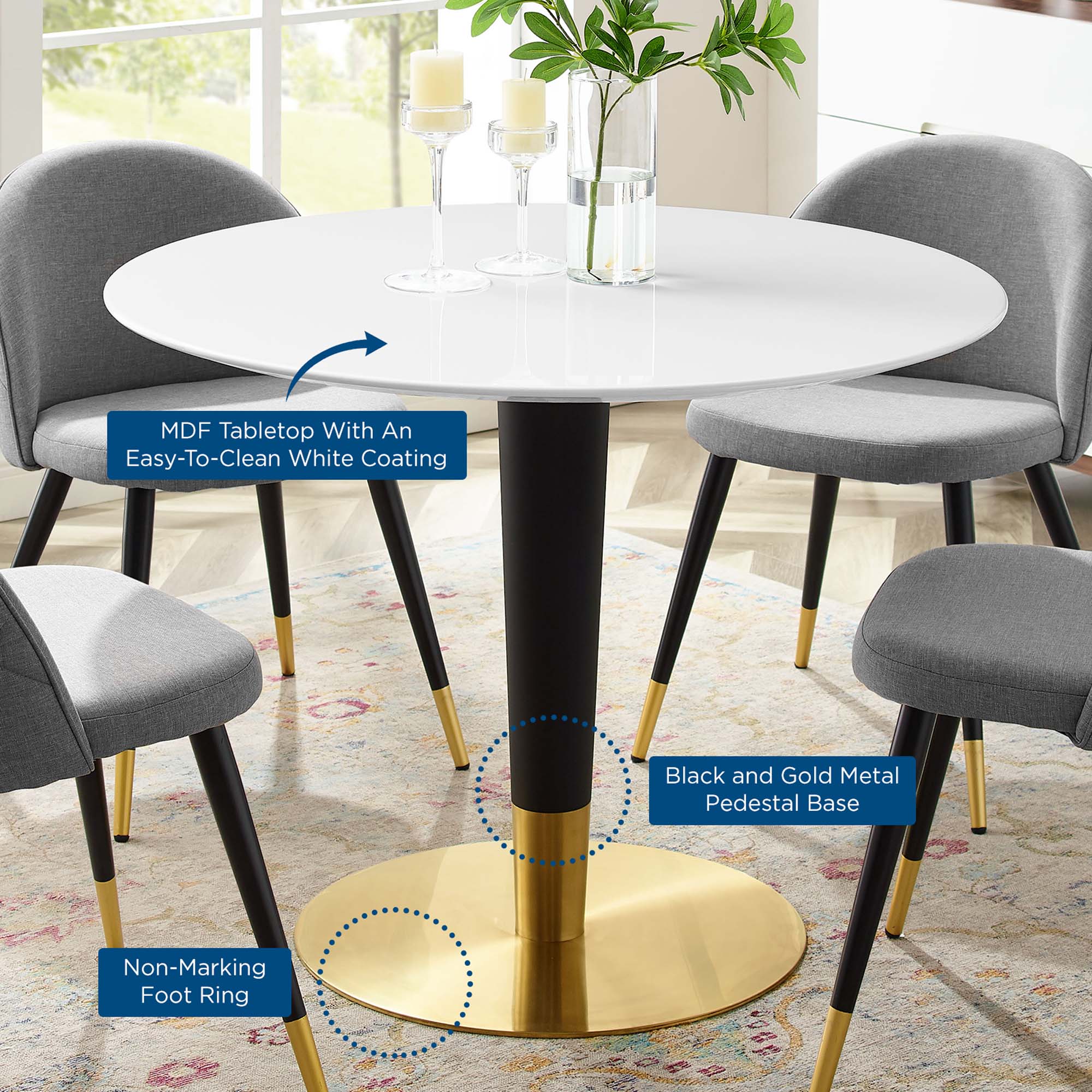 Zinque 40&quot; Dining Table by Modway