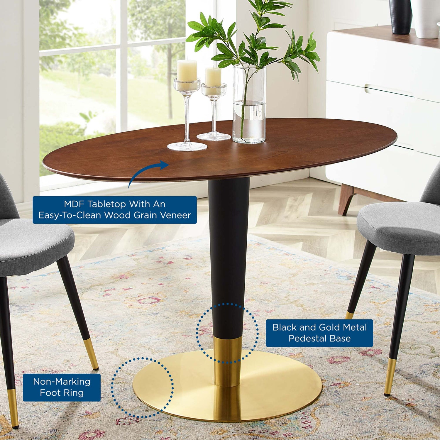 Zinque 48&quot; Oval Dining Table by Modway