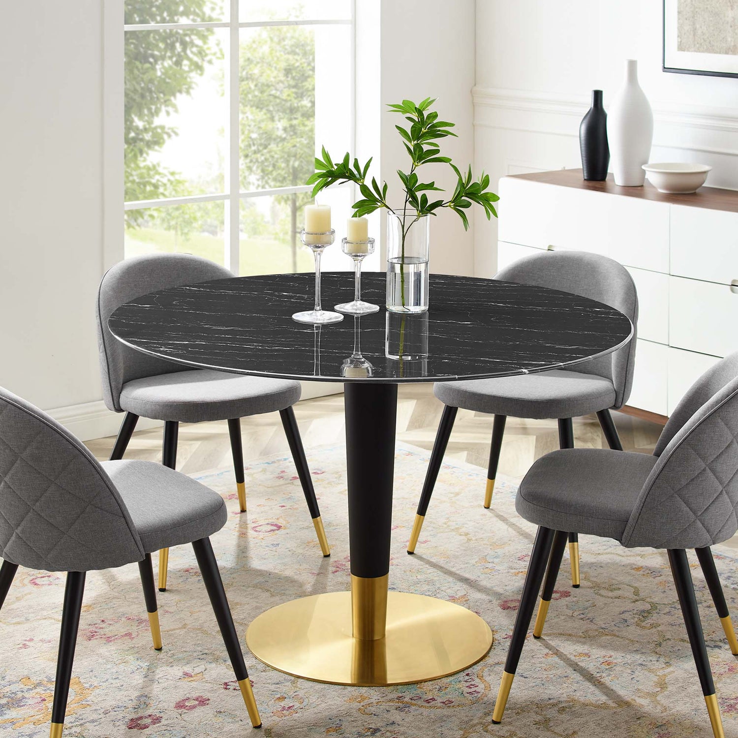 Zinque 47&quot; Artificial Marble Dining Table by Modway