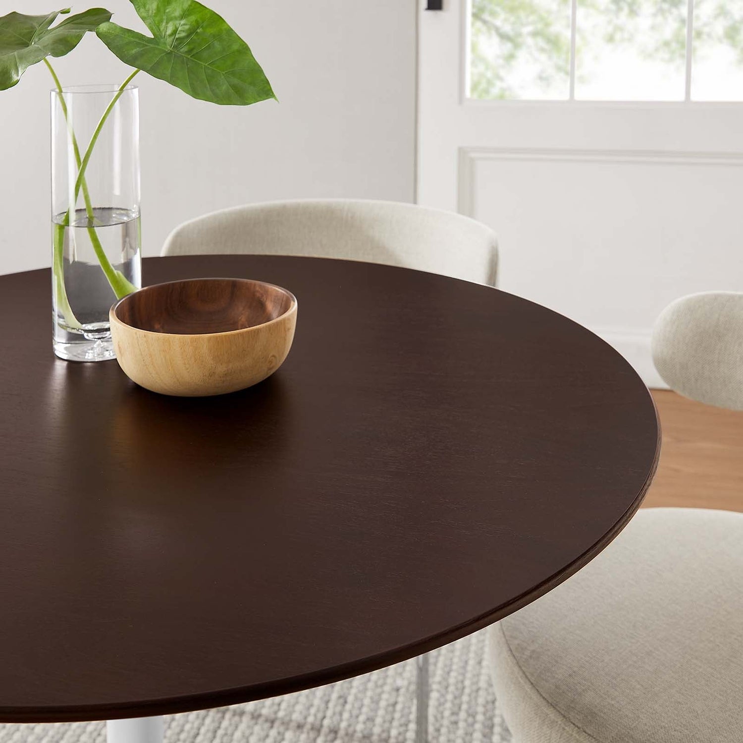 Lippa 40&quot; Round Wood Grain Dining Table By HouseBean