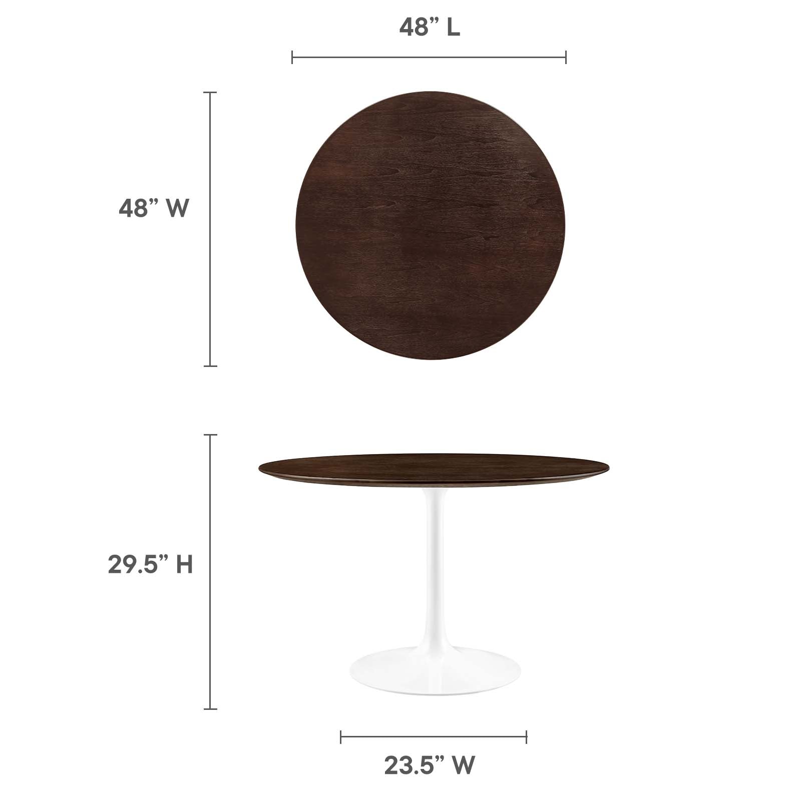 Lippa 48&quot; Round Wood Grain Dining Table By HouseBean